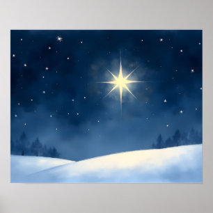 Poster Estrela de Natal Winter Wonderland