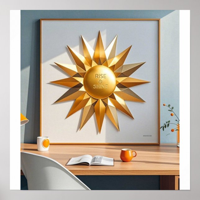 Poster Estrela de ouro erguida e brilhante (Frente)