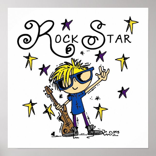 Poster Estrela de Rock Loura (Frente)