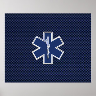 Póster Estrela de serviços médicos da emergência do