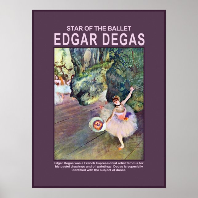 Poster Estrela do Ballet de Edgar Degas (Frente)