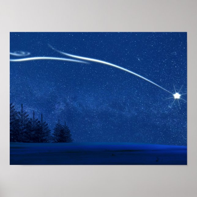 Poster Estrela do Norte sobre a Floresta (Frente)