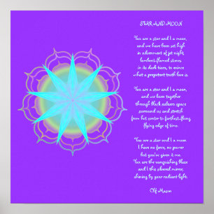 Póster Estrela e lua