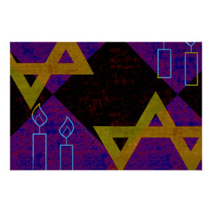 Póster Estrela Feliz de Chanucá de SlipperyJoe de David m