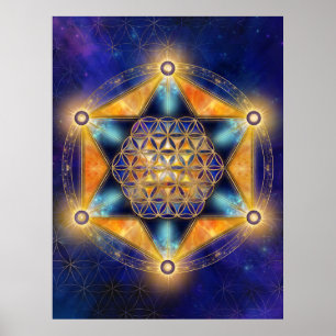 Poster Estrela Merkaba - Geometria Sagrada