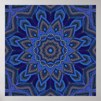 Póster Estrela Radiadora Azul Brilhante