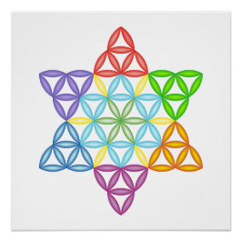 Póster Estrela Sagrada - Estrela Da Vida, 02/3D.