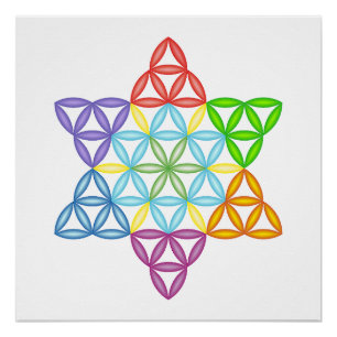 Póster Estrela Sagrada - Estrela Da Vida, 02/3D.