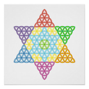 Póster Estrela Sagrada - Estrela Da Vida, 04/3D-CF.