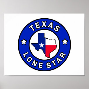 Póster Estrela solitária de Texas