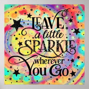 Poster Estrelas animadas deixam uma faísca