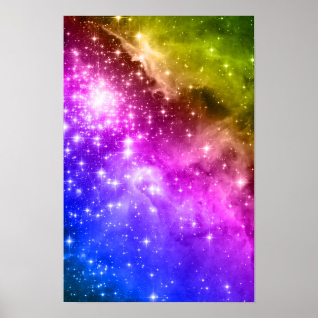 Póster Estrelas Arco-íris (Frente)
