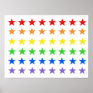 Poster Estrelas arco-íris