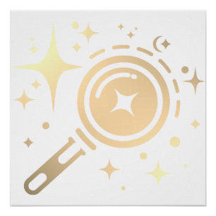 Póster Estrelas brilhantes, farol da Idade Digital Sem Li