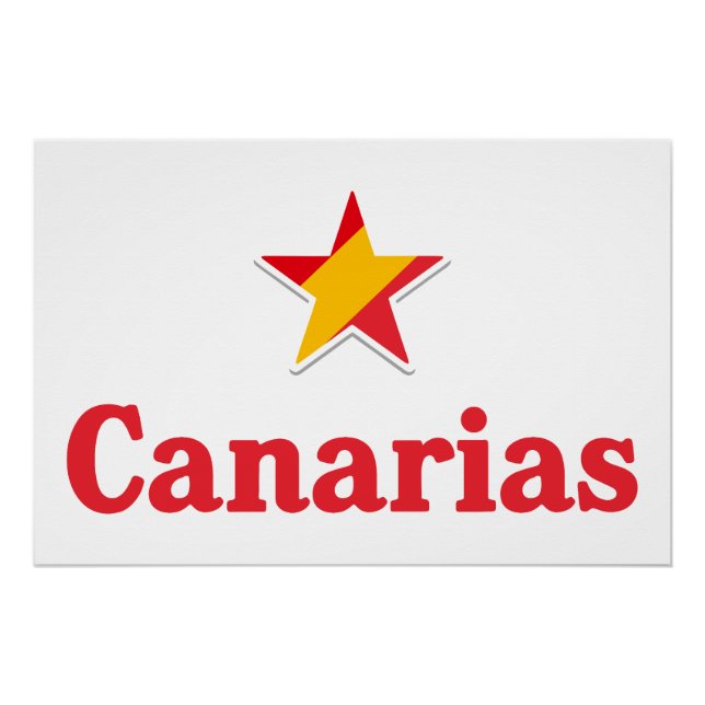 Póster Estrelas da Espanha – Canárias (Frente)