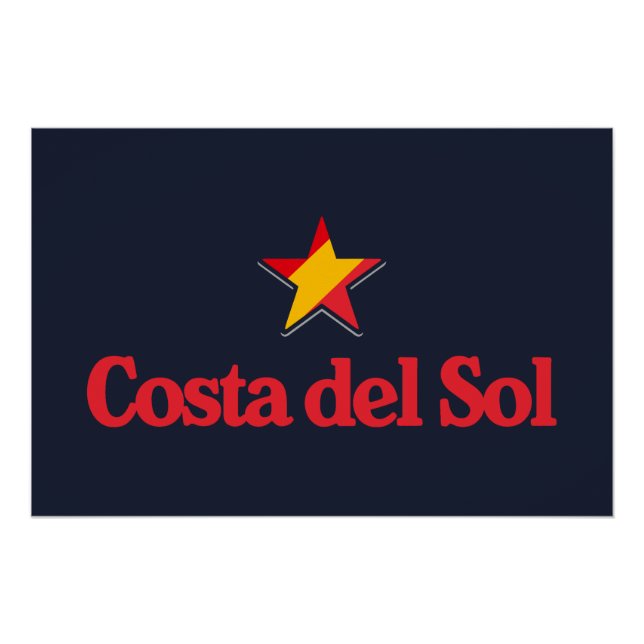 Póster Estrelas da Espanha – Costa del Sol (Frente)
