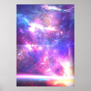 Póster Estrelas da nebulosa da galáxia