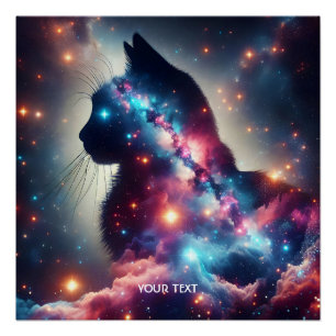Póster Estrelas de Gato do Espaço Fantasma