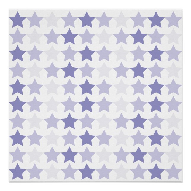 Póster Estrelas de Ombre Azul Patriótica (Frente)