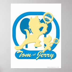 Póster Estrelas de tênis 3 de Tom e de Jerry