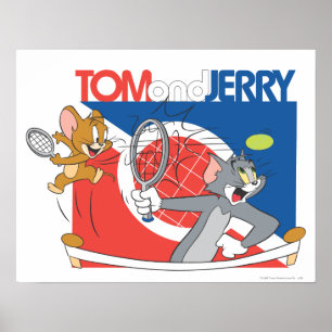 Póster Estrelas de tênis 4 de Tom e de Jerry