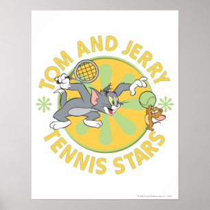 Póster Estrelas de tênis 5 de Tom e de Jerry