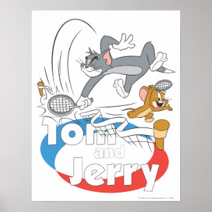 Póster Estrelas de tênis 7 de Tom e de Jerry