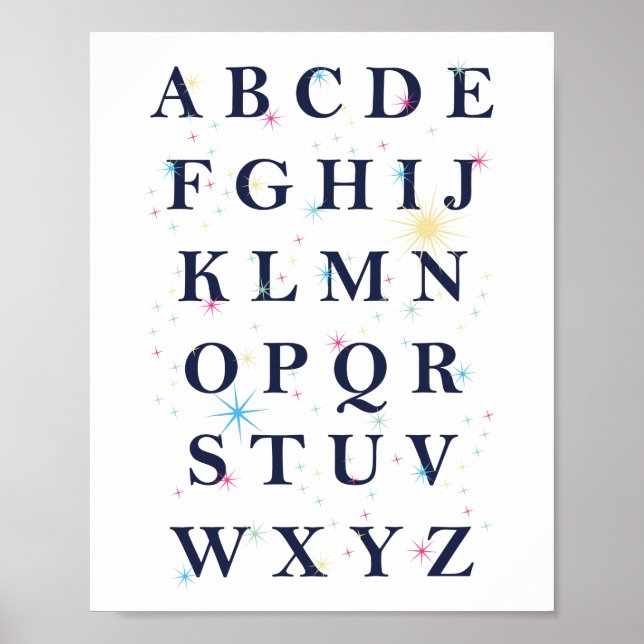 Poster Estrelas do Alfabeto (Frente)