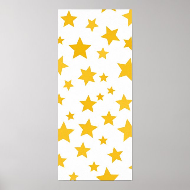 Poster estrelas douradas em fundo branco (Frente)