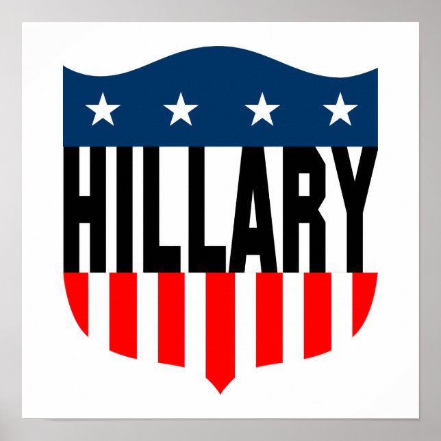 Póster estrelas e listras de pinhão da hillary (Frente)