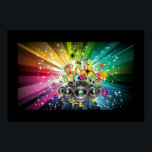 Poster Estrelas e Listras, Pop de Música<br><div class="desc">Estrelas e Listras,  Pop de Música</div>