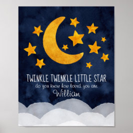 Poster Estrelas e Luas de Estrelas Personalizadas
