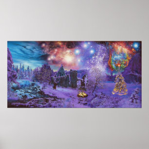 Poster "Estrelas e neve "