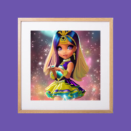 Poster Estrelas étnicas da Tiara, Princesa Sassy, rosa