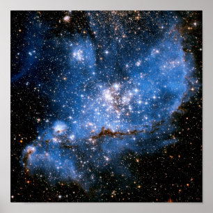 Póster Estrelas Infantis na Nebulosa NGC 346 - Foto Espac