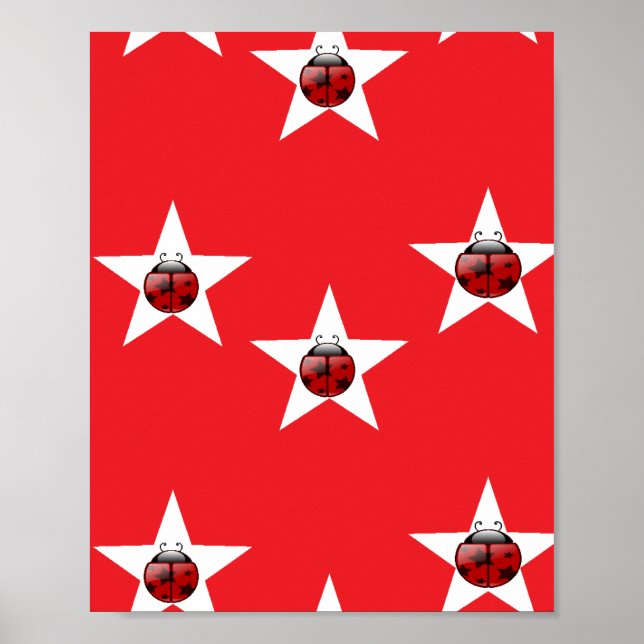 Poster Estrelas Ladybug (Frente)