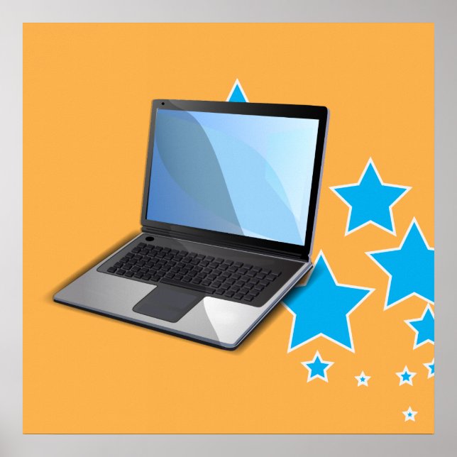 Póster Estrelas, Laptop (Frente)