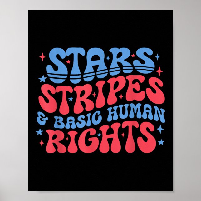 Poster Estrelas Listras E Direitos Humanos Básicos 4 De J (Frente)
