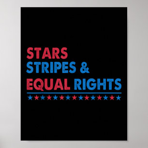 Poster Estrelas Listras E Direitos Iguais Direitos Das Mu