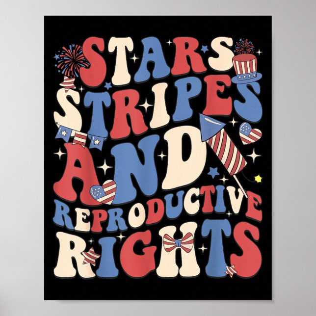 Poster Estrelas Listras e Direitos Reprodutivos Independê (Frente)