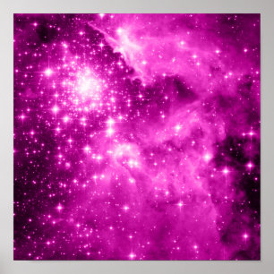 Poster Estrelas Rosa