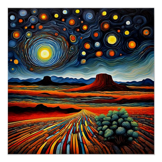 Póster Estrelas sobre o deserto (Frente)