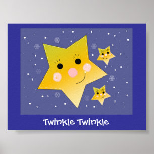 Poster Estrelas Sorridentes Cintilantes