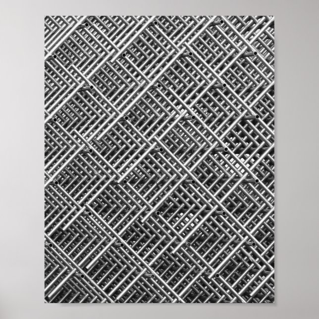 Poster Estrutura de metal complexa (Frente)