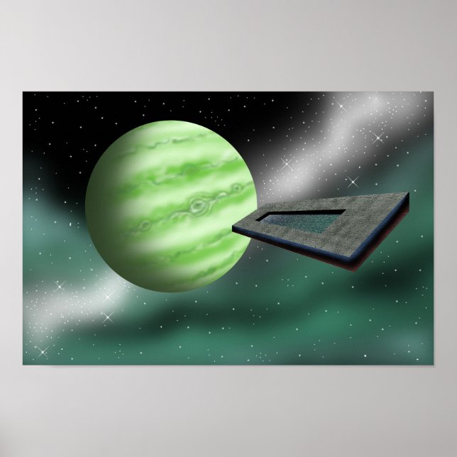 Poster Estrutura desconhecida se aproximando de um planet (Frente)