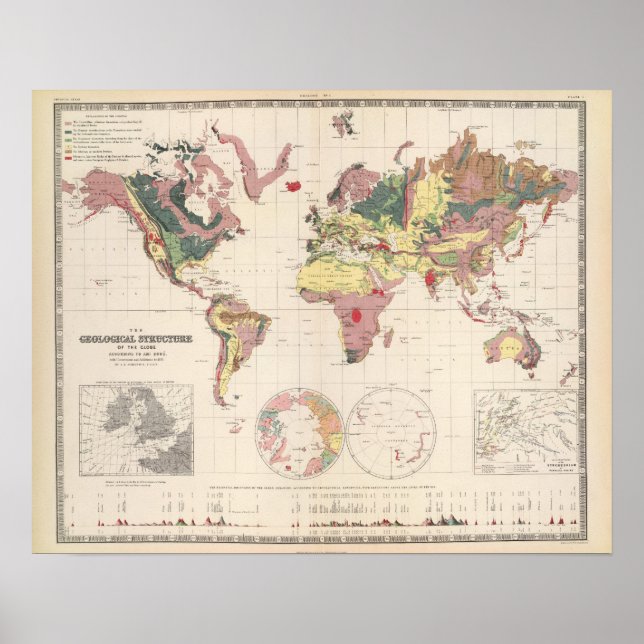 Poster Estrutura geológica do globo (Frente)