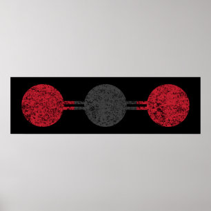 Póster Estrutura Molecular De Dióxido De Carbono