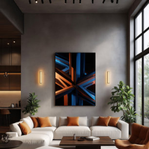 Poster Estrutura Neon Futurista