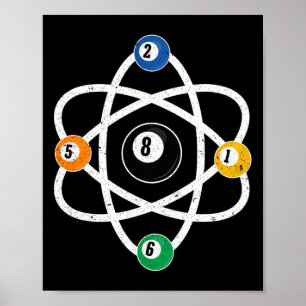 Poster Estruturas Atômicas - Piscina de Bola 8, Engraçado