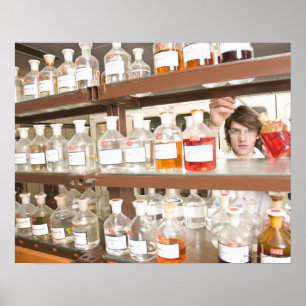 Póster Estudante da ciência na sala de aula